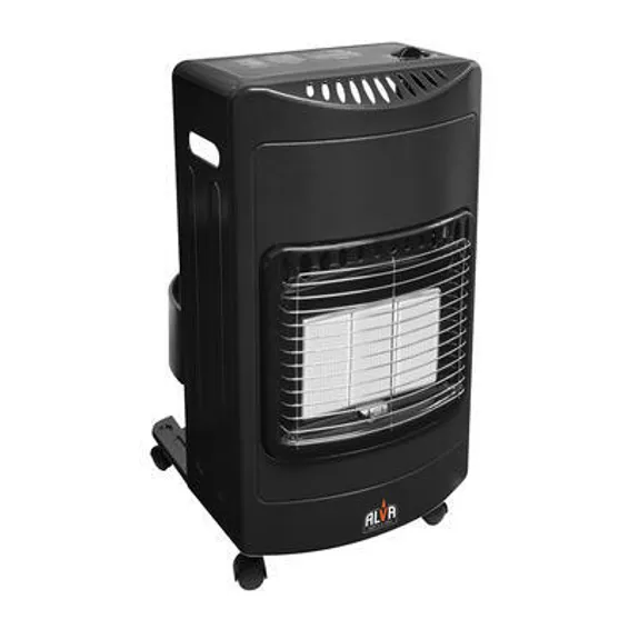 Alva 3 Panel Gas Heater Black 4.2kw