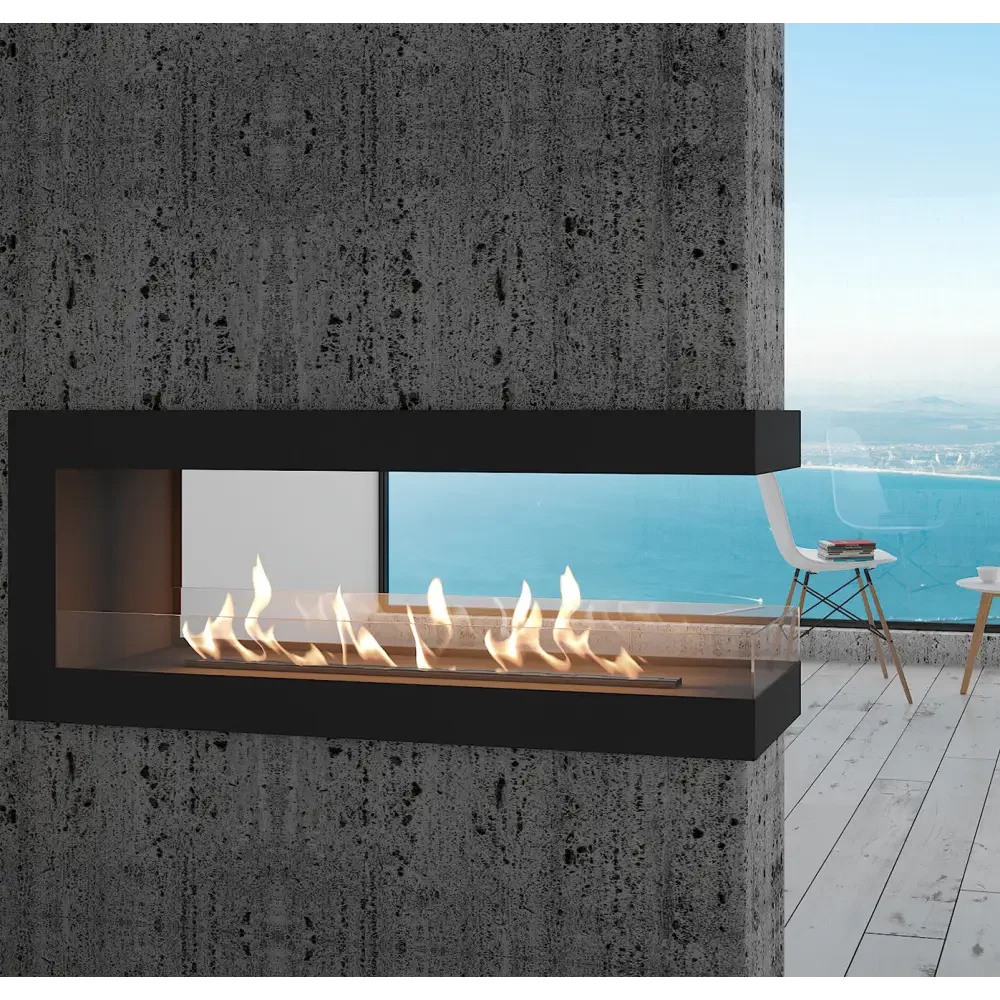 Canto Three, Flueless Gas Fireplace, Black